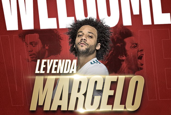 Marcelo joins Olympiacos for one season. Twitter/Olympiacos