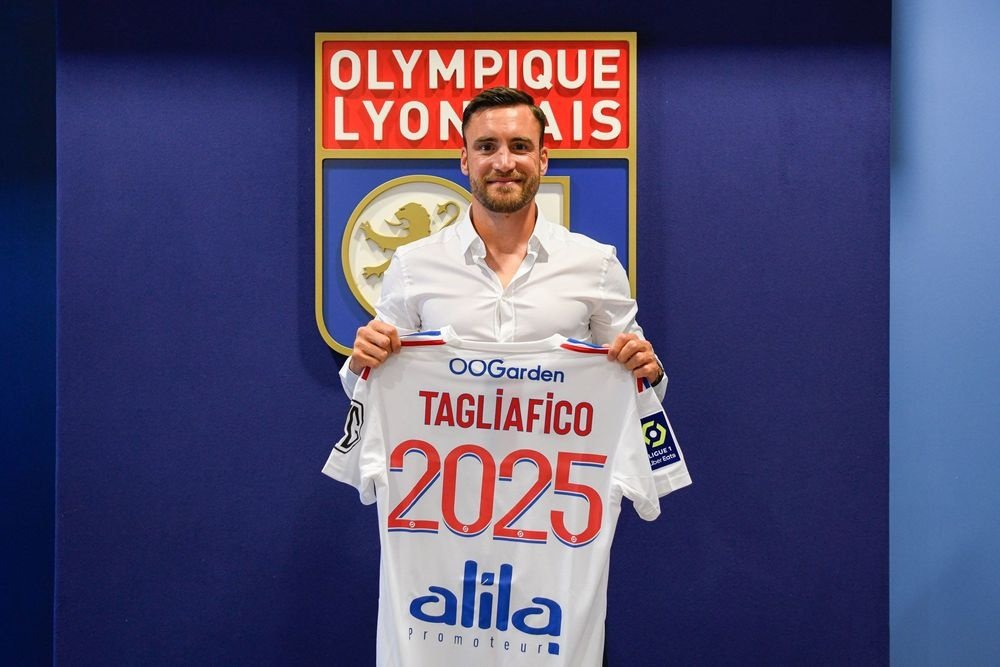 Nicolás Tagliafico en el Olympique de Lyon. Twitter / Lyon