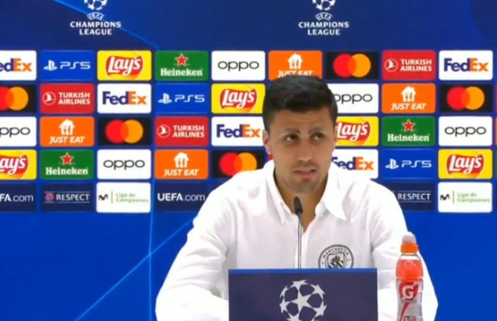 Rodri analysed the match against Real Madrid. Screenshot/MarcaTV