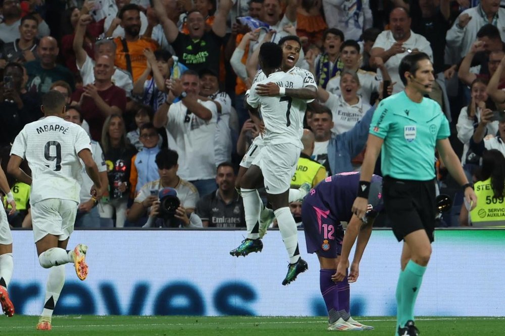 El Madrid venció por 4-1 al Espanyol. EFE