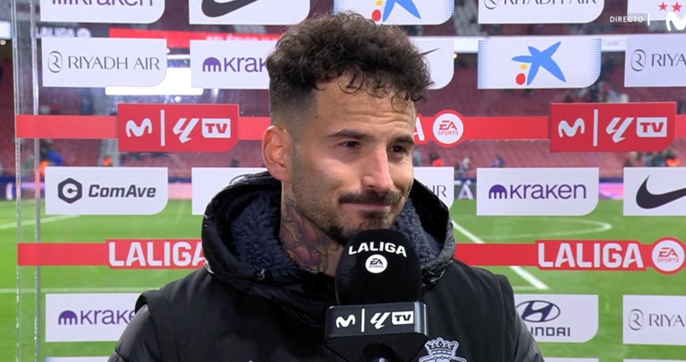 Rubén García, enfadado con la decisión de Díaz de Mera. Captura/MovistarLaLiga