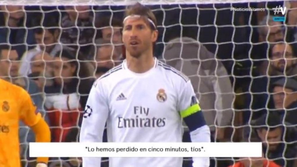Ramos wasn't happy. Screenshot/Vamos