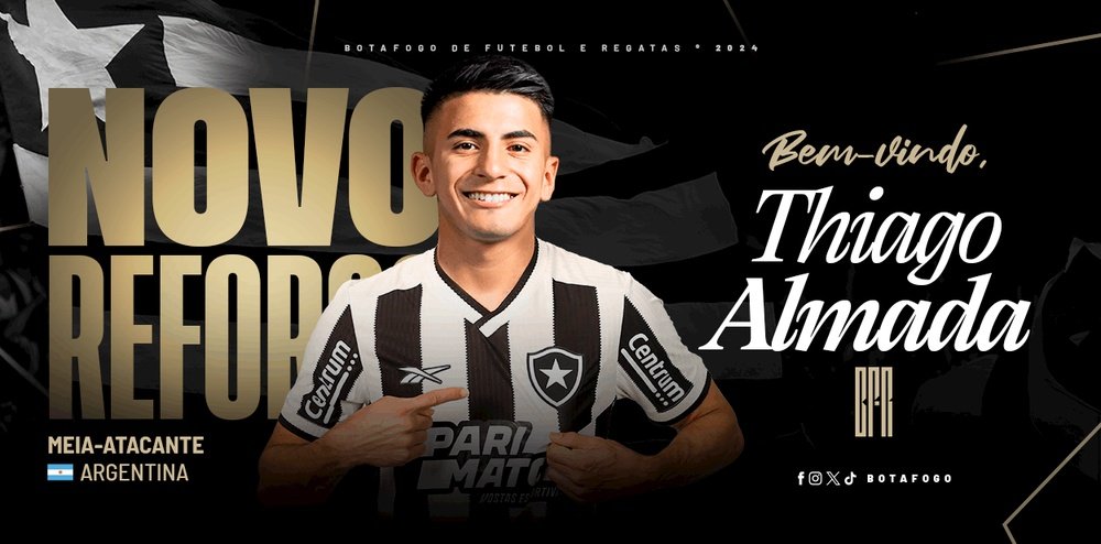 Thiago Almada, new Botafogo player. Botafogo