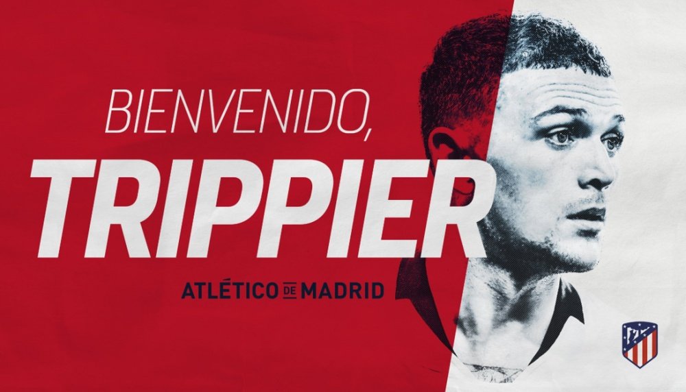 Trippier è un nuovo giocatore dell'Atletico. Twitter/Atleti