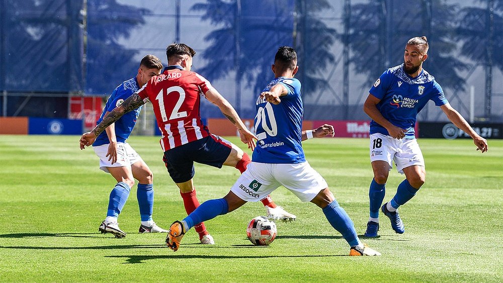 El Melilla logró un importante triunfo antre el Atlético B. Twitter/AtletiAcademia