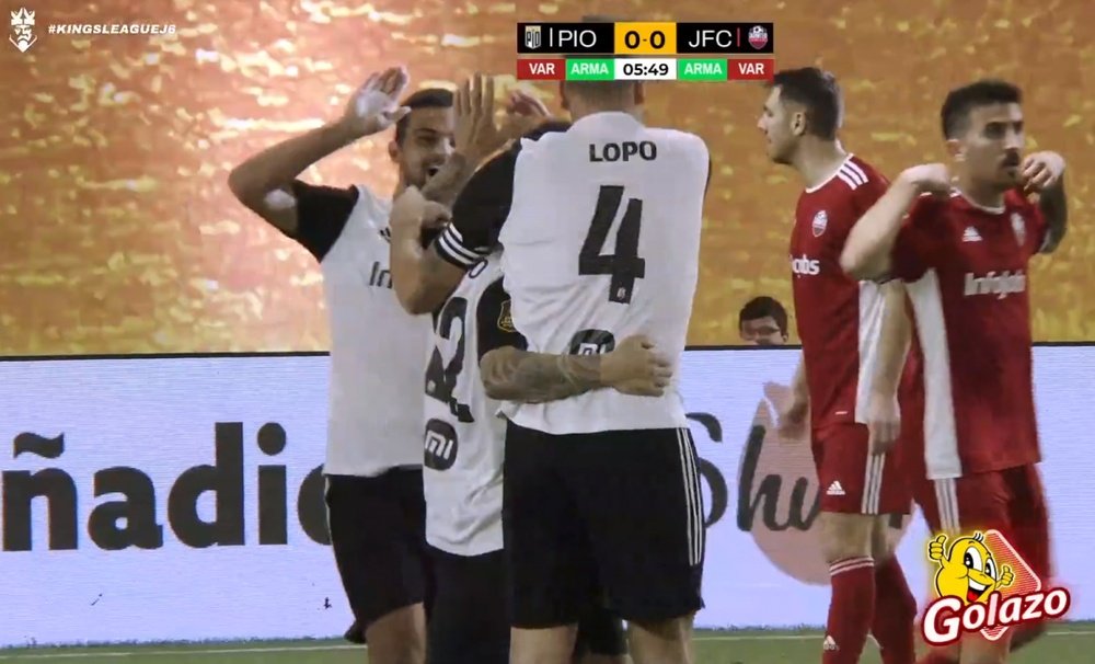 Pio venció por 5-0 a Jijantes. Twitch/kingsleague