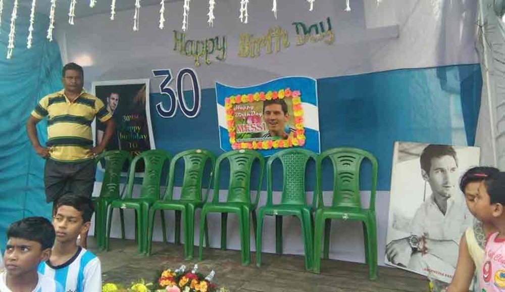 Los fans de Messi de la India también celebran el cumpleaños del argentino. Facebook