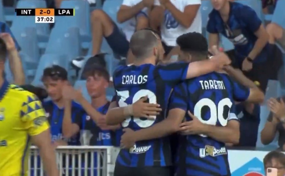 El Inter venció por 3-0 a Las Palmas. Captura/InterTV