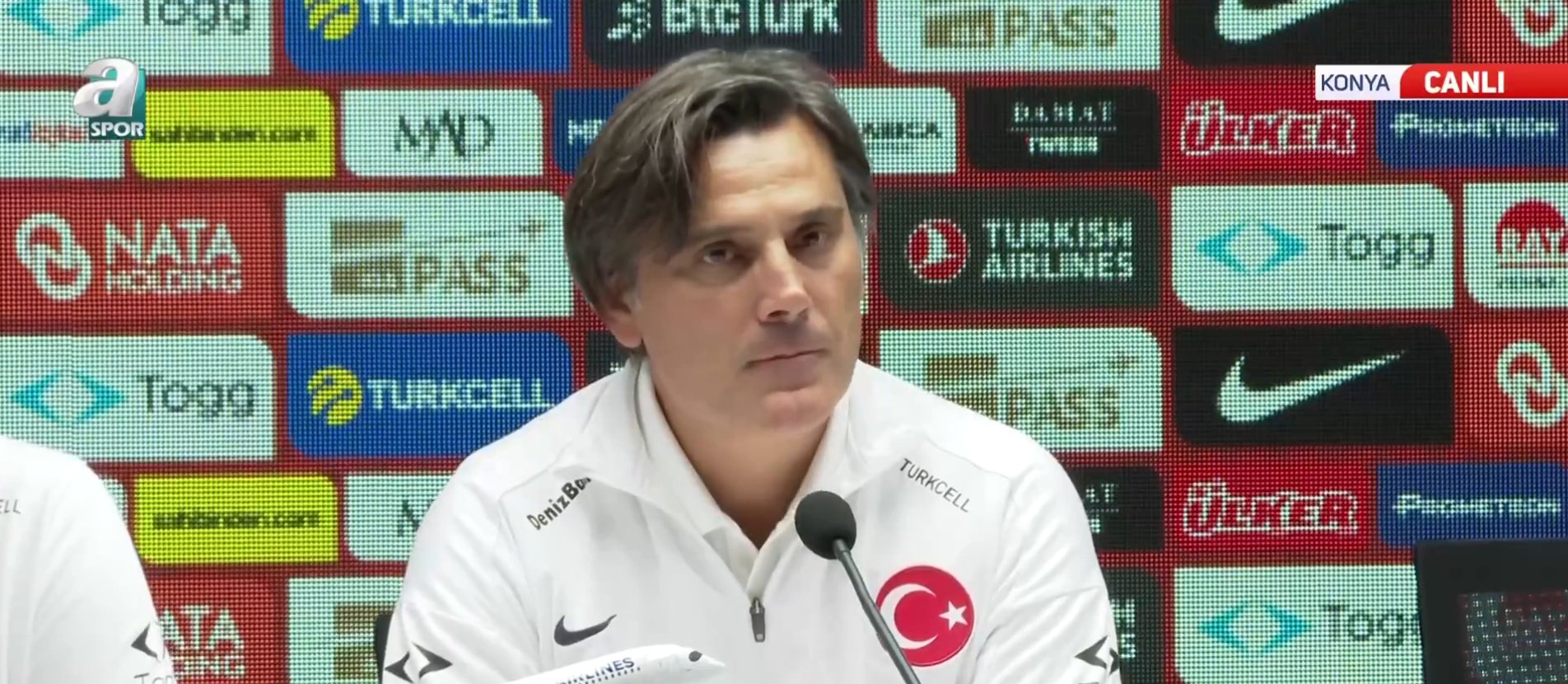 Montella discussed the match against Spain. Capture/ASpor