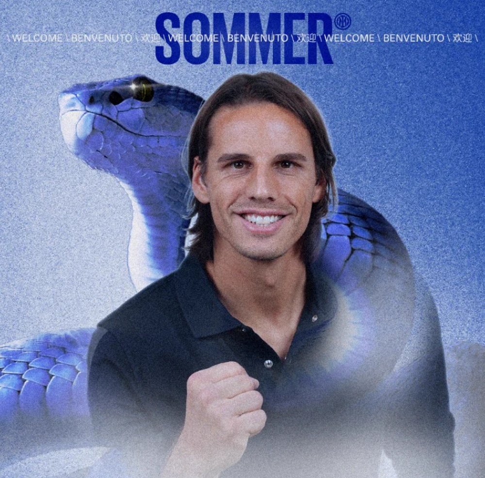 Sommer signe à l'Inter. Twitter/Inter