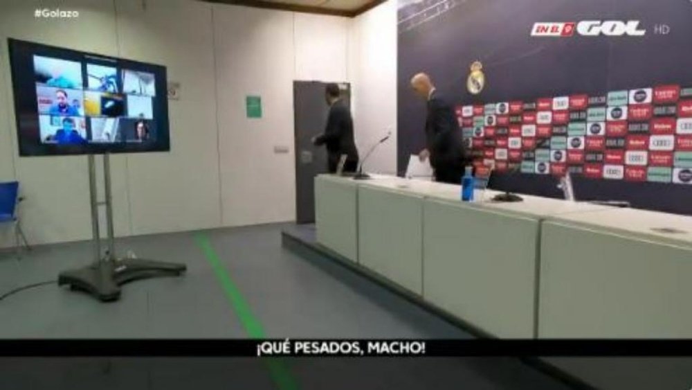 Zidane estalló contra los periodistas en rueda de prensa. Captura/ElGolazoDeGol