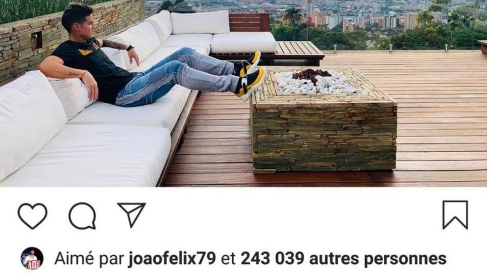 Joao Félix aime la rumeur James. Instagram/jamesrodriguez10real