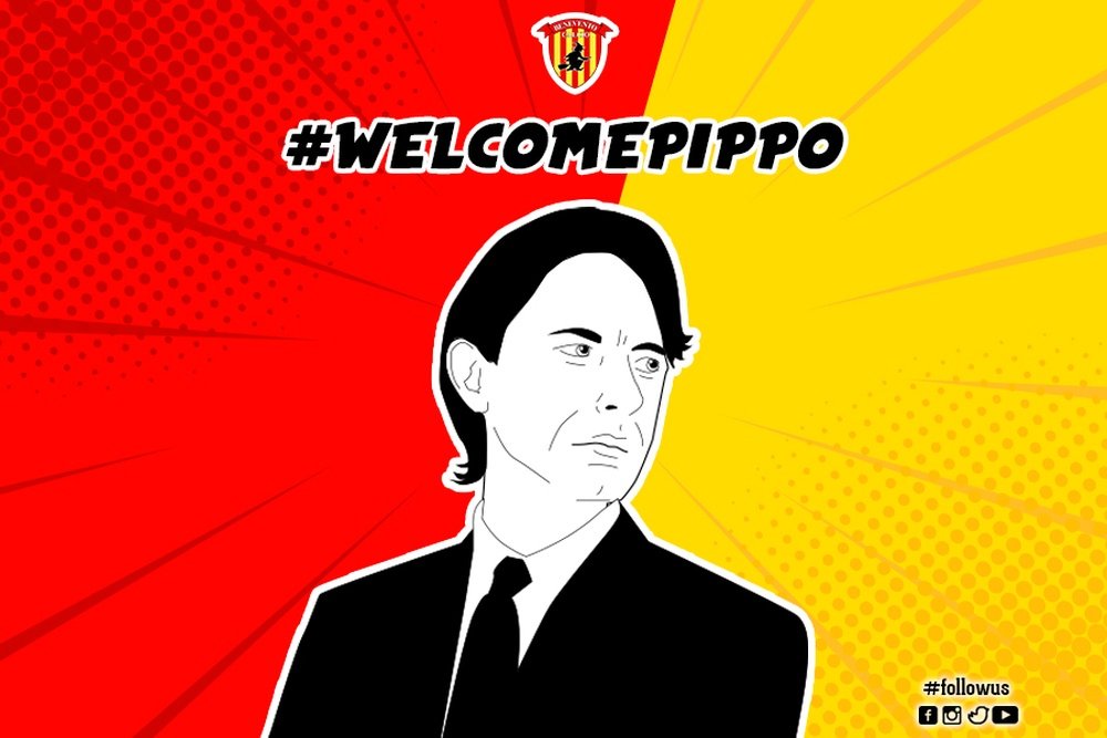 Filippo Inzaghi, nuevo técnico del Benevento. bncalcio