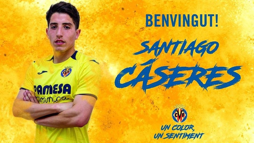 Santiago Cáseres llega al Villarreal. Twitter/VillarrealCF