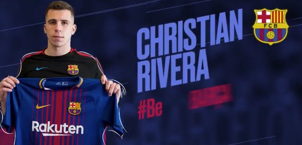 Cristian Rivera cambiará de camiseta azulgrana. FCBarcelona