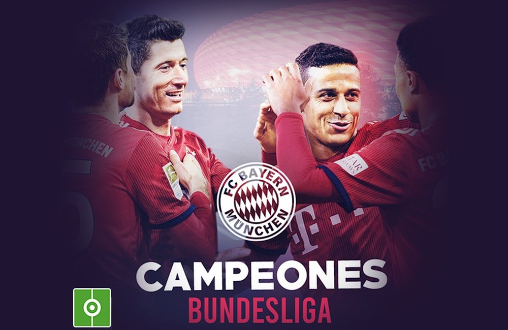 El Bayern, campeón de la Bundesliga 2018-19. BeSoccer
