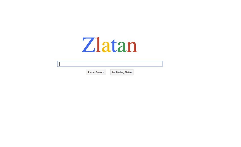 Imagen del buscador inspirado en Zlatan Ibrahimovic.