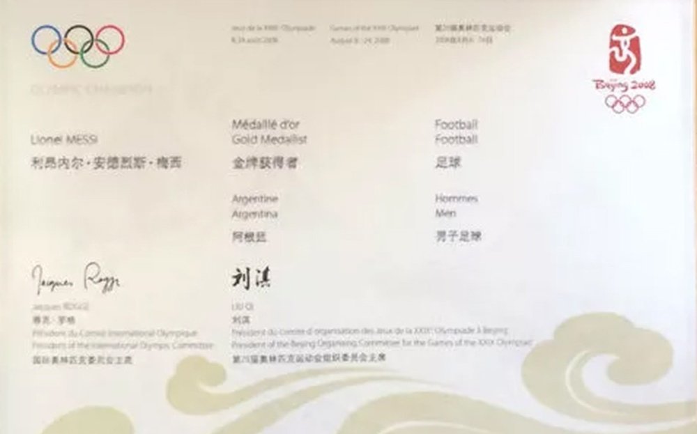 Imagen del certificado olímpico puesto a la venta en la famosa página de subastas. Ebay