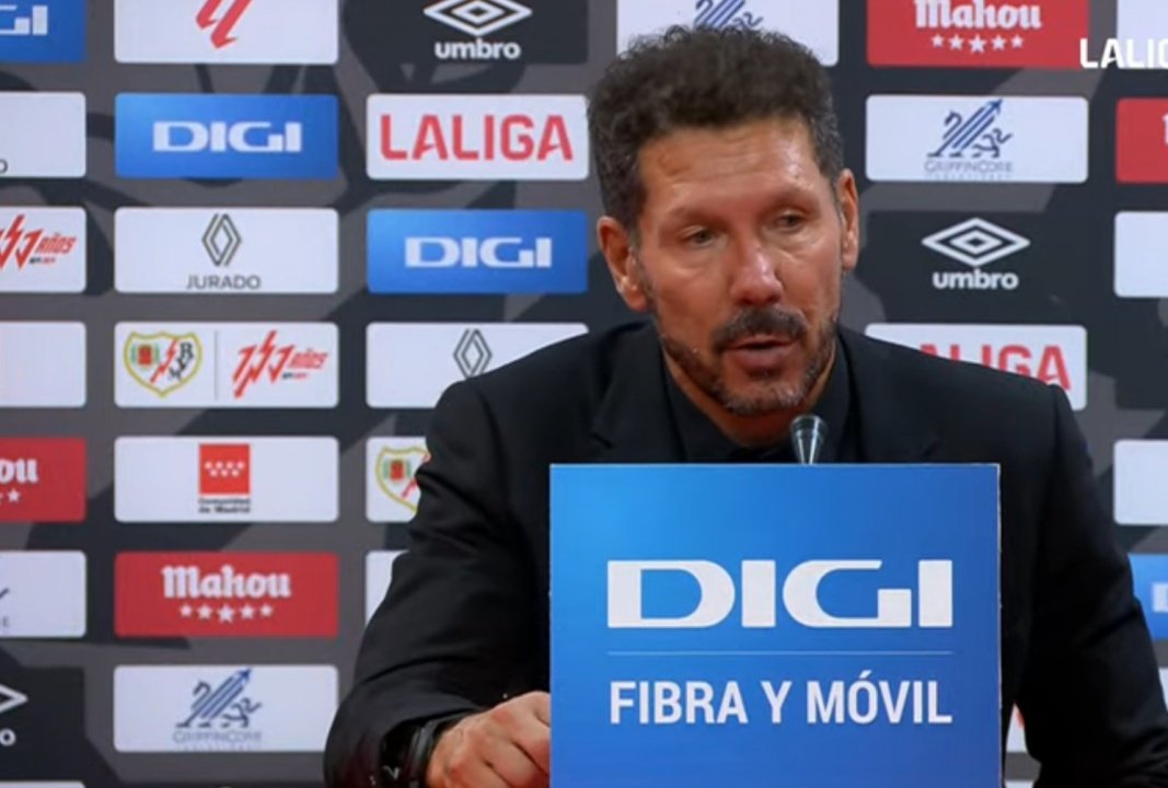 El Cholo habló tras el empate ante el Rayo. Youtube/LaLiga