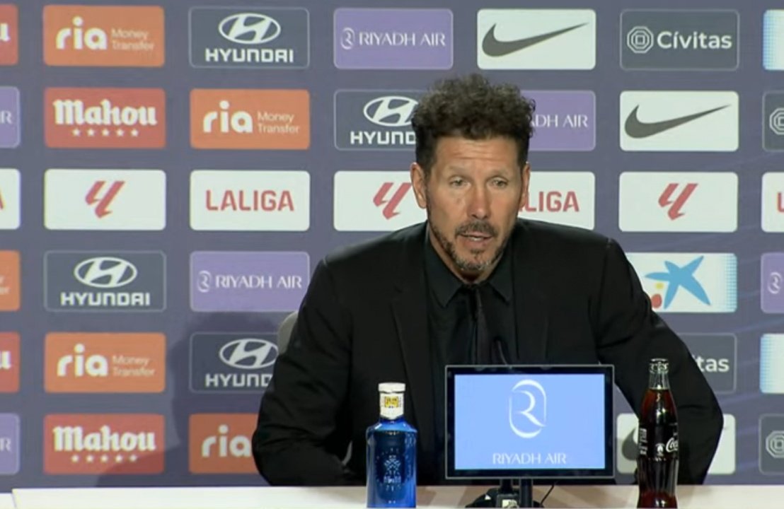 Simeone spoke about his team's season. Screenshot/LaLiga
