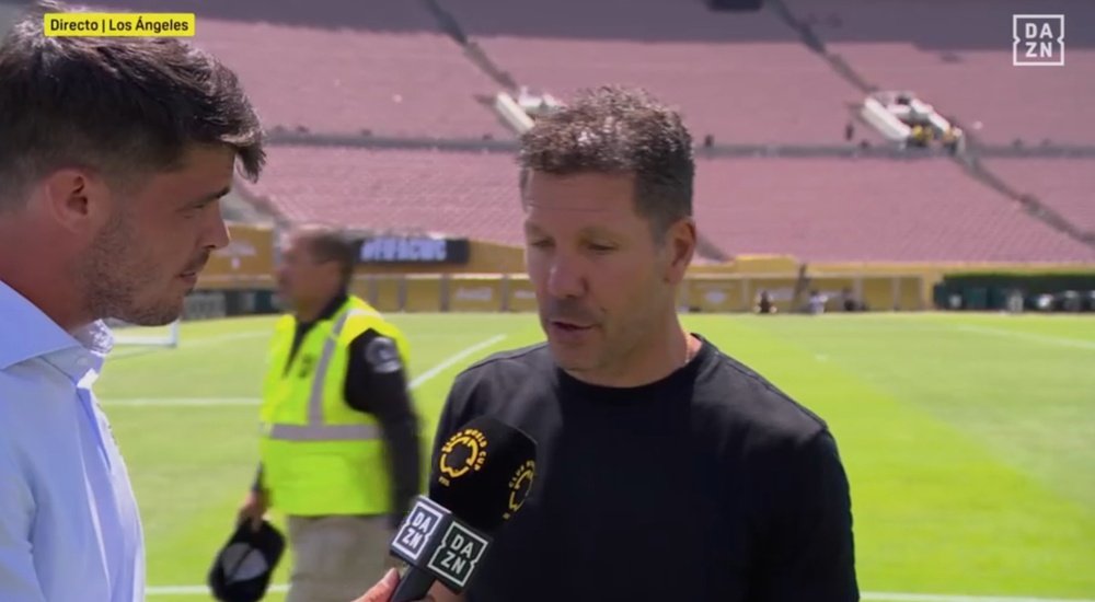 Simeone didn't want to criticise the referee's performance. Screenshot/DAZN