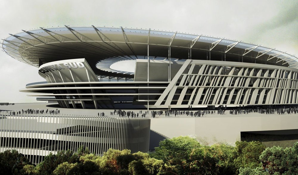 Imagen del diseño del proyecto de estadio para la Roma.