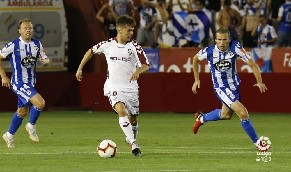 Albacete y Dépor empataron en el Carlos Belmonte. Twitter/LaLiga