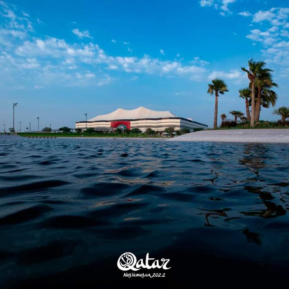 Instalado el techo del estadio Al Bayt, sede del Mundial de Catar. Catar2022