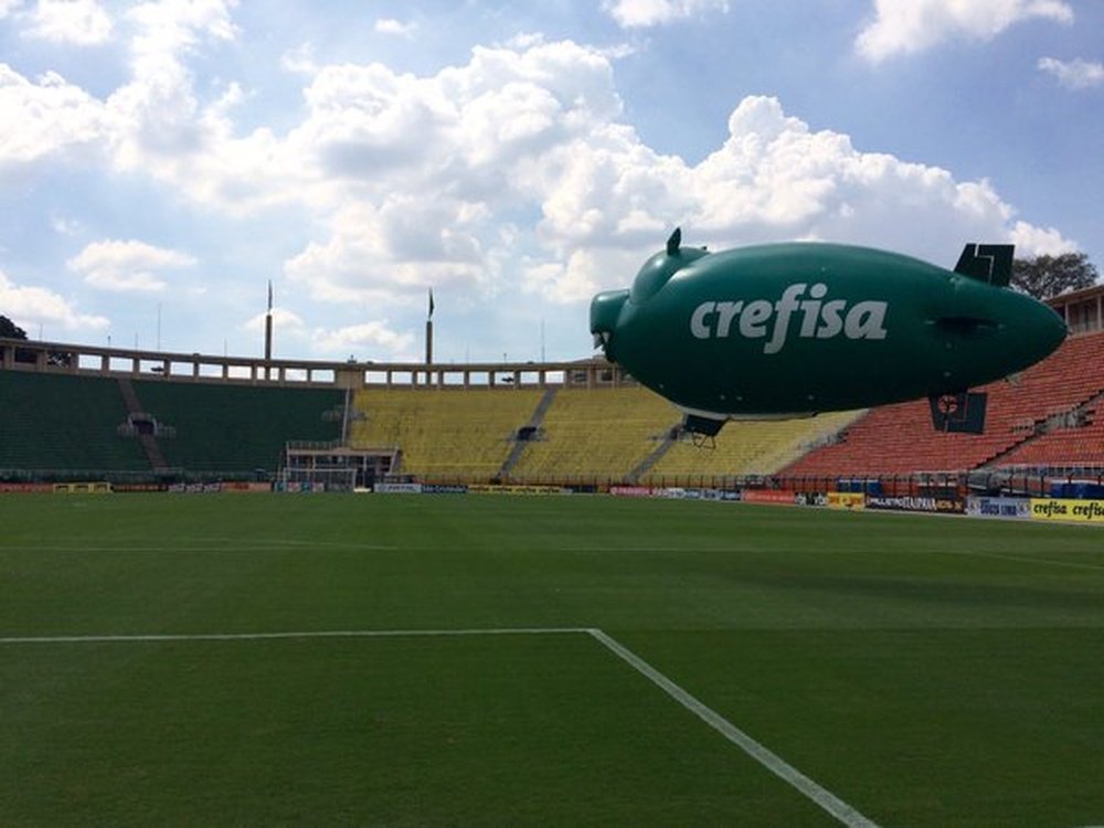 Imagen del estadio del Palmeiras, preparado para el encuentro ante el Corinthians. SEPalmeiras