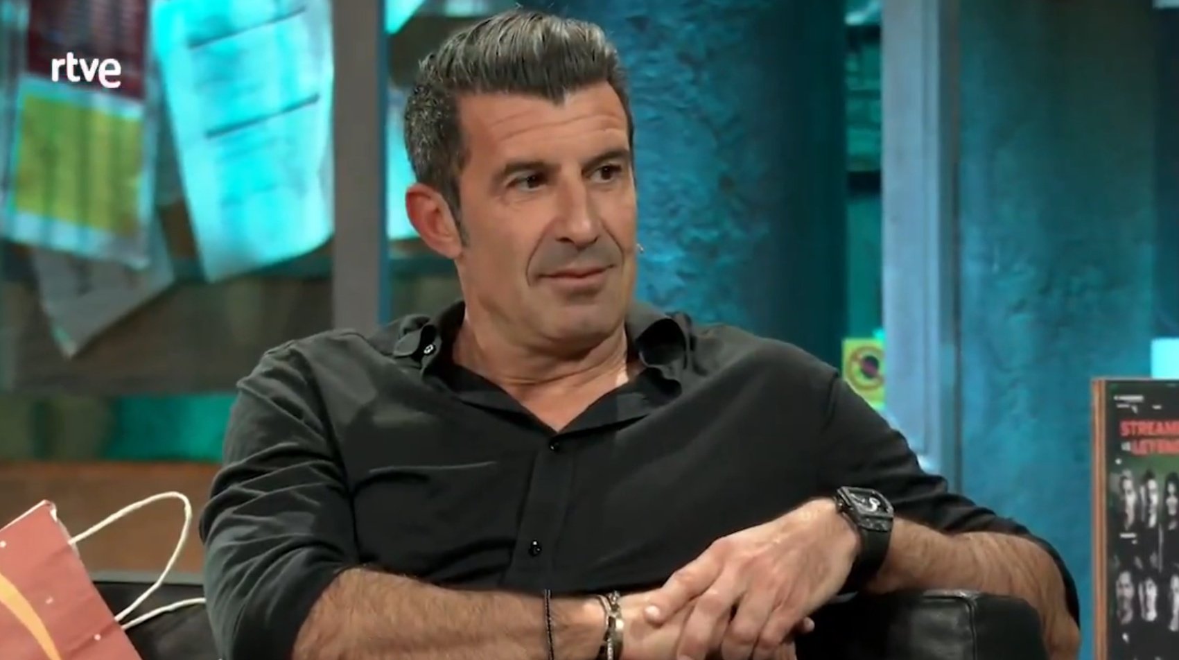 Luis Figo estuvo en 'La Revuelta'. Captura/RTVE