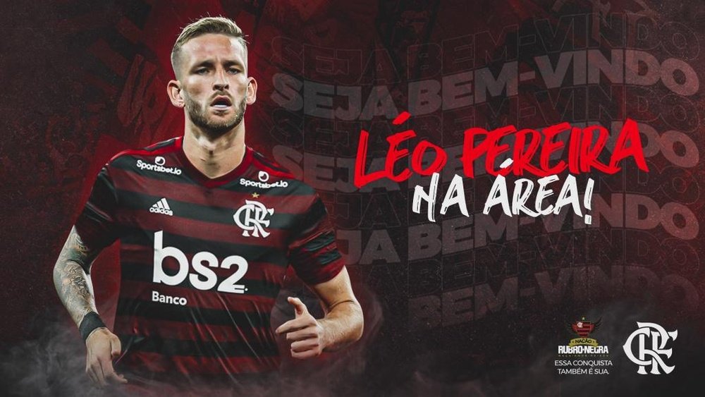 Leo Pereira has moved to Flamengo. Twitter/Flamengo
