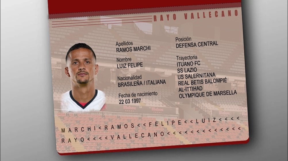 El Rayo refuerza su defensa con Luiz Felipe. RayoVallecano