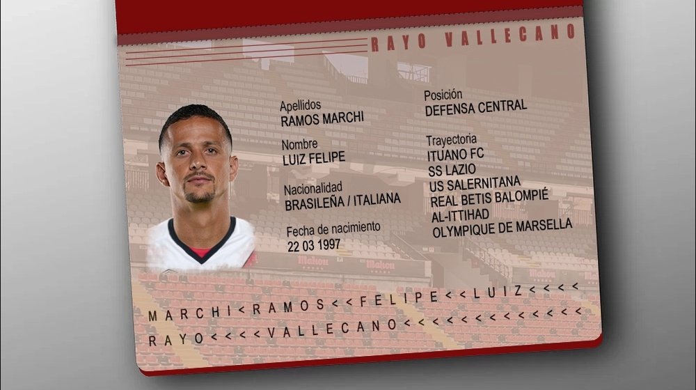 El Rayo refuerza su defensa con Luiz Felipe. RayoVallecano