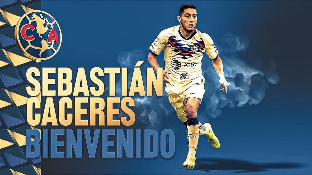 Sebastián Cáceres, nuevo fichaje del América. ClubAmérica