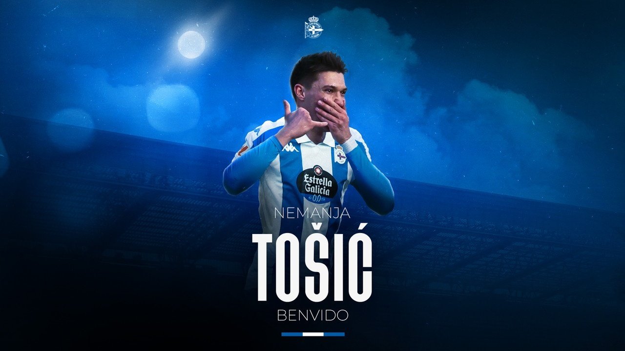 El Deportivo de la Coruña refuerza su plantilla con la incorporación del lateral zurdo Nemanja Tosic, quien llega a préstamo procedente del Zúrich de Suiza.