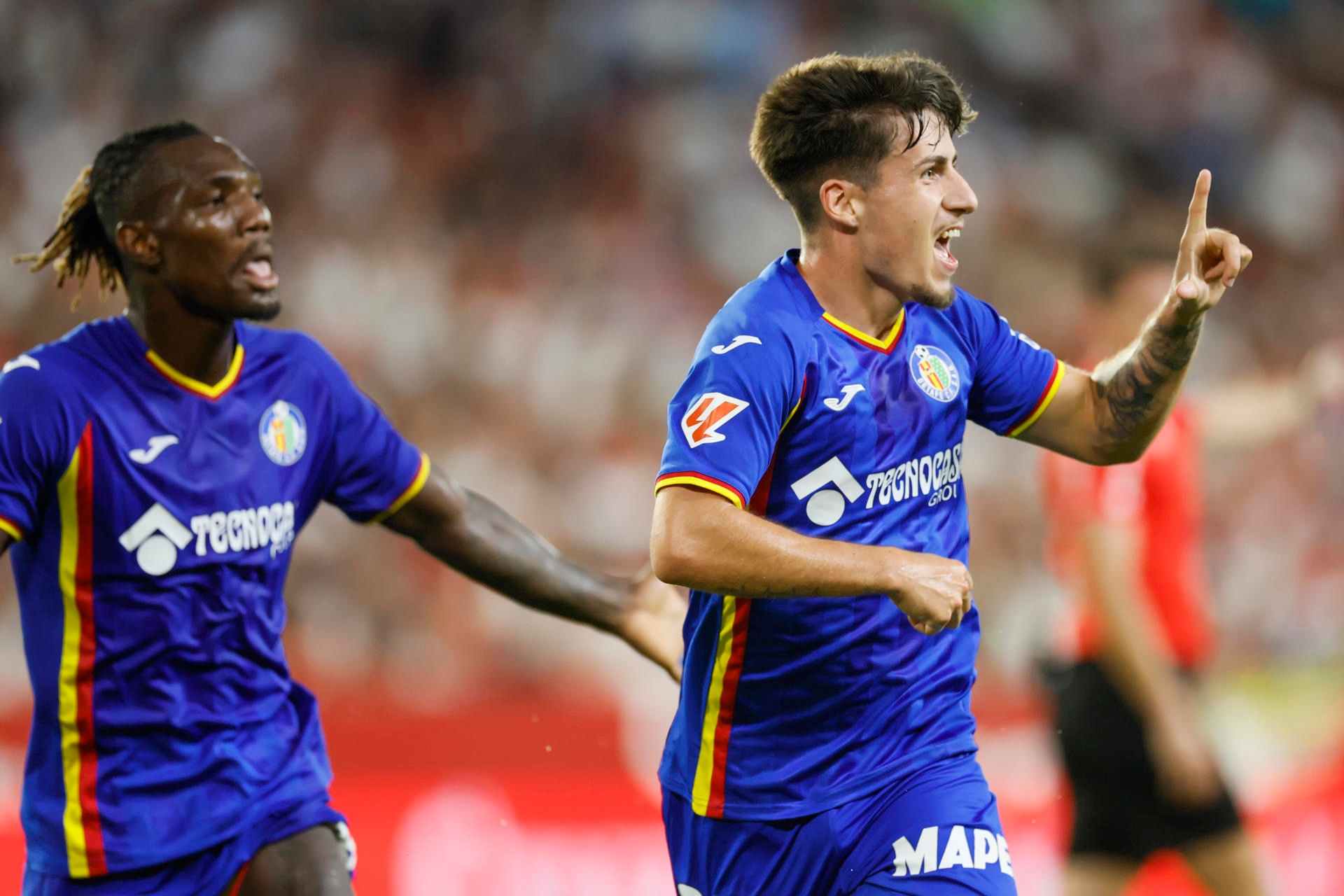 El Getafe venció por 1-2 al Sevilla. EFE