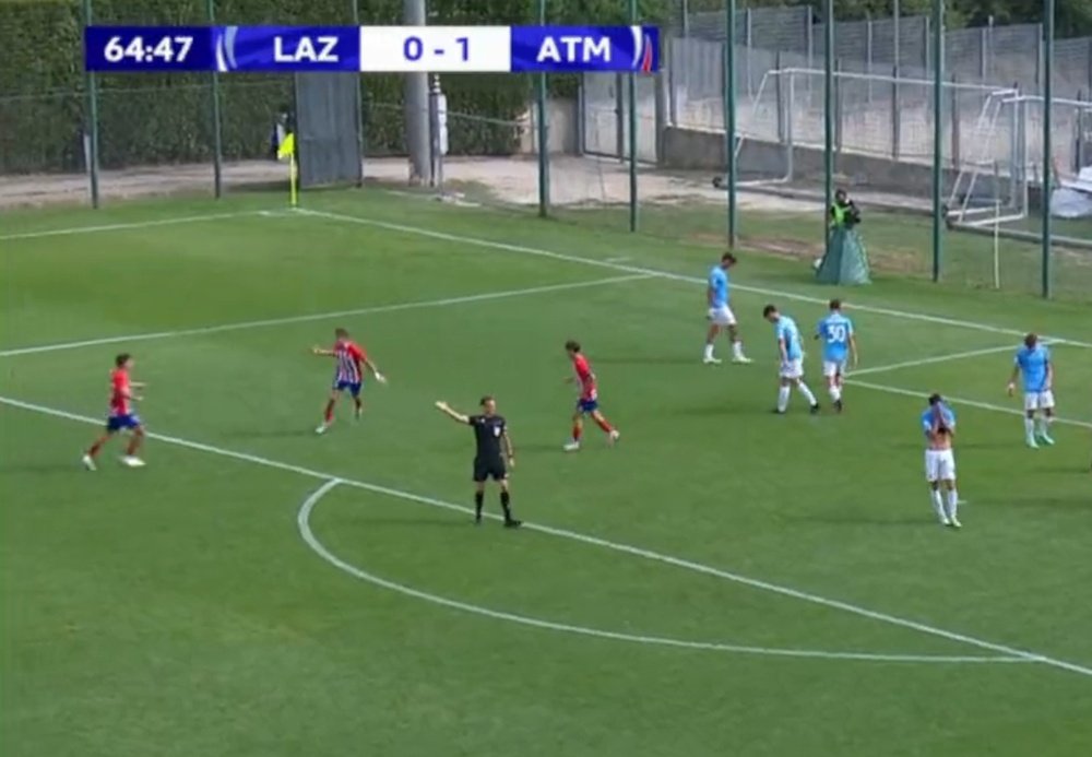 El Atlético de Madrid venció por 0-2 a la Lazio. Captura/MovistarLigadeCampeones