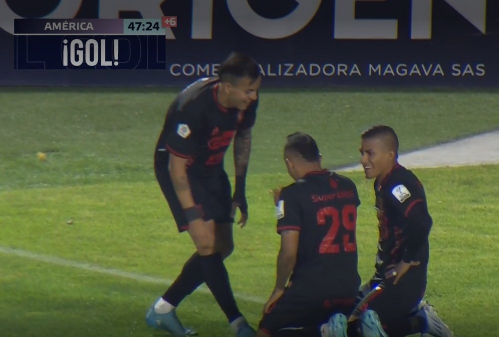 América de Cali venció por 2-4 a Deportivo Pasto. Captura/WinSports
