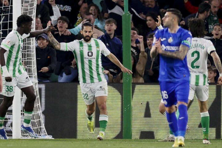 Imagen del gol de Isco en el Betis-Getafe. EFE
