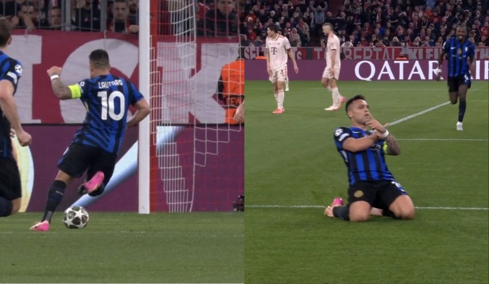 Lautaro adelantó al Inter de Milán. Captura/MovistarLigadeCampeones