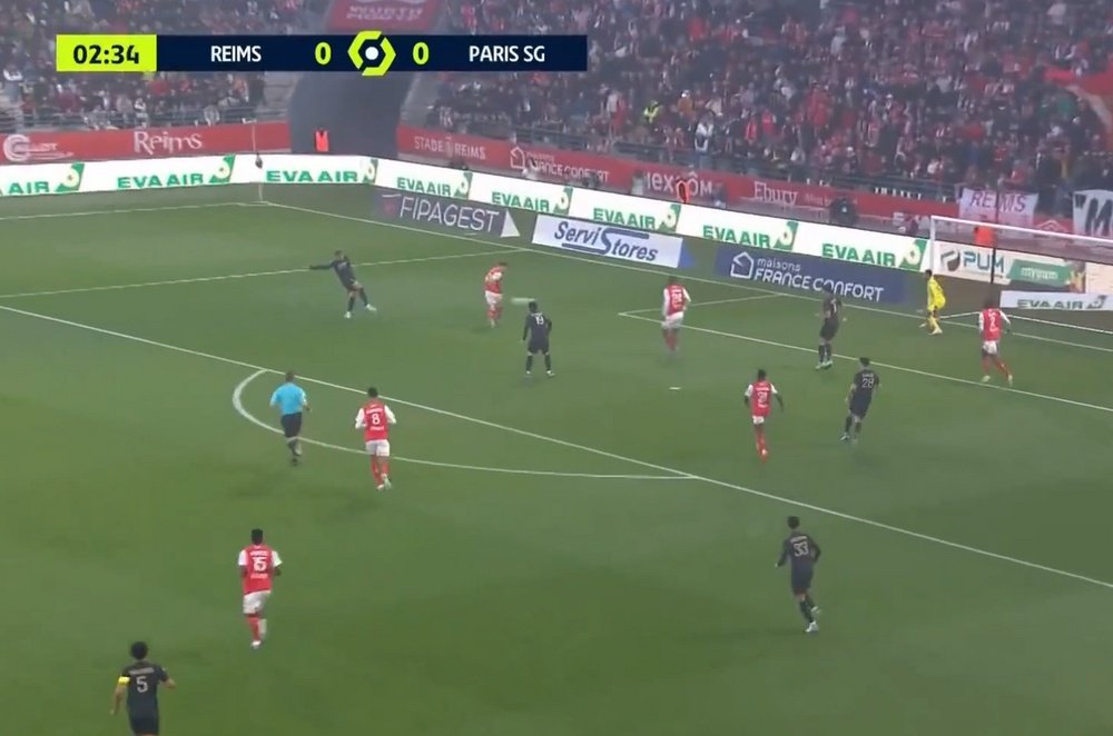 Mbappé puso el 0-1 para el PSG. Captura/Eurosport