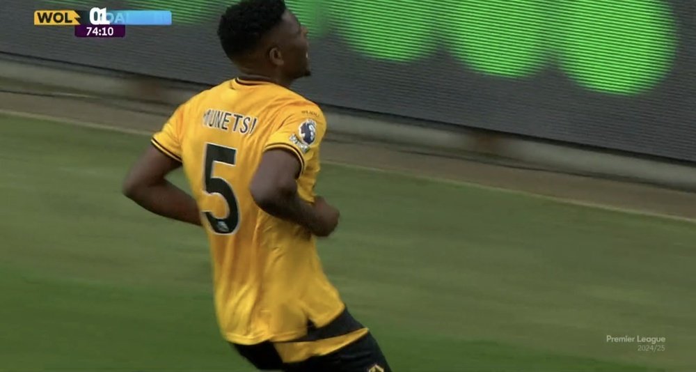 Wolves y Brentford empataron a uno. Captura/DAZN