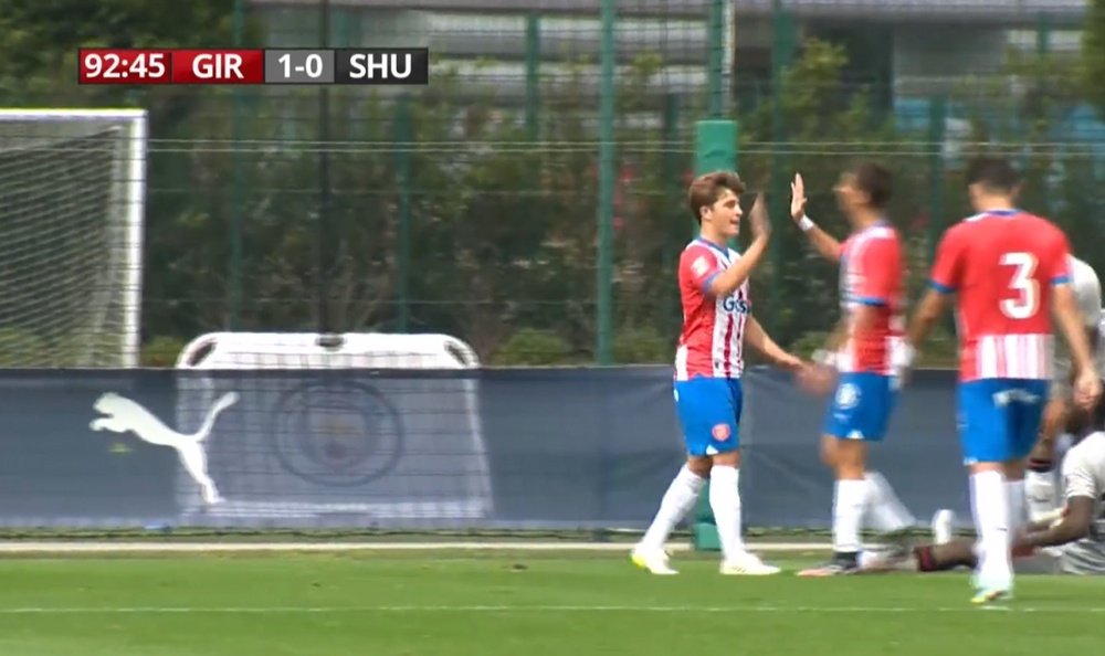 El Girona venció por 0-2 al Sheffield United. Captura/Esport3