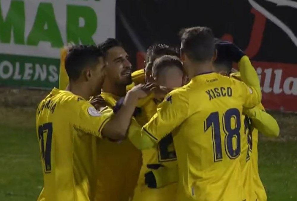 El Alcorcón ganó 0-1 al Teruel. Captura/Footters