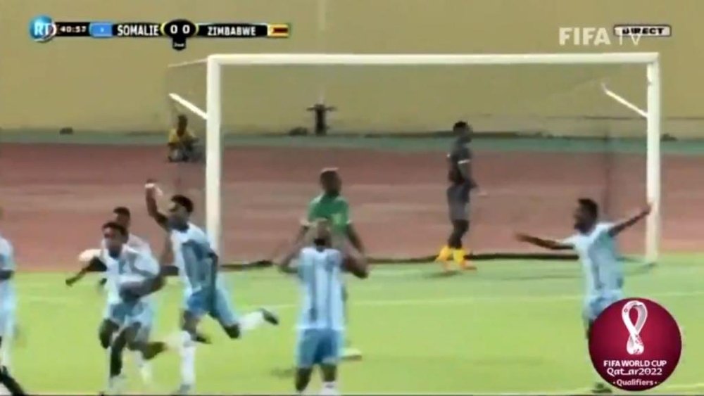 La Somalie écrit son histoire avec une victoire contre le Zimbabwe. Captura/FIFATV