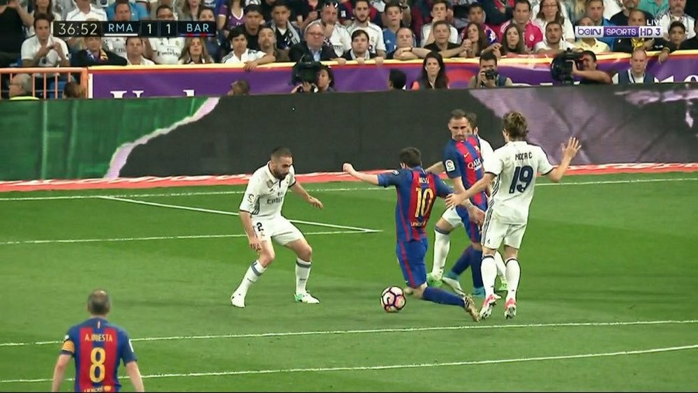 Messi fez o gol do empate diante do Real Madrid. BeinSports