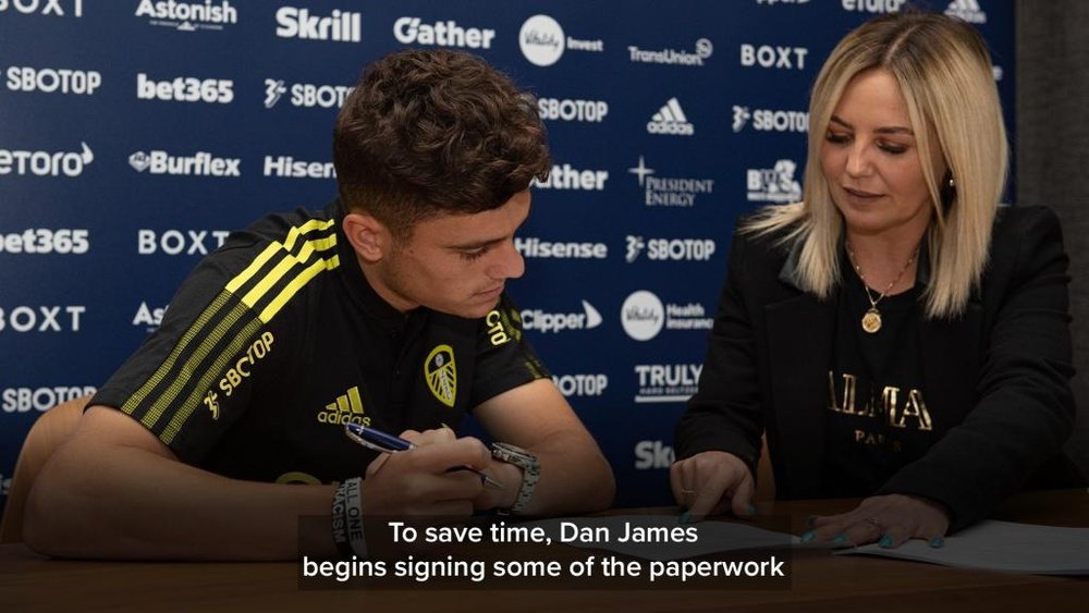 El Leeds confirmó el fichaje de Daniel James. Twitter/LUFC