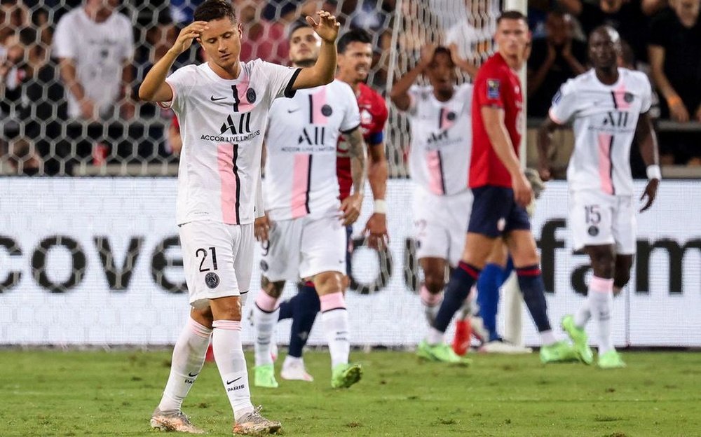 El Lille se impuso al PSG en la Supercopa de Francia. AFP