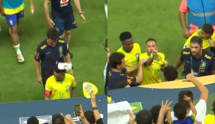 Jogam pipoca em Neymar e o craque fica enfurecido