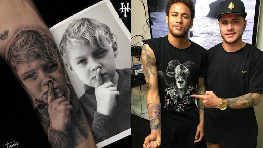 Así luce el nuevo tatuaje de Neymar. Sport